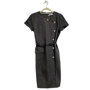 Marina Kaneva Gray Midi Pencil Dress Sz 12 NWT